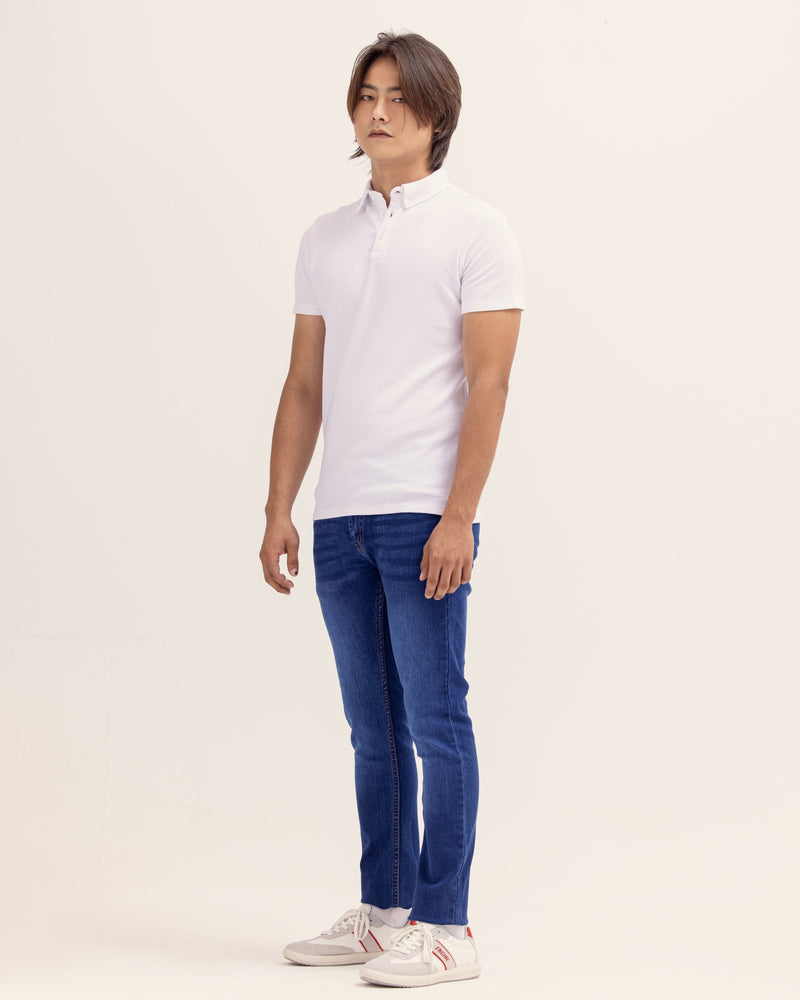 Men Solid Polo Tee - Engine - Buy Now