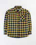 Boys Yellow Color Long Sleeve Check Casual Shirt