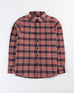 Boys Maroon Color Long Sleeve Check Casual Shirt