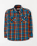 Boys Orange Color Flannel Long Sleeve Check Causal Shirt