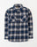 Boys Navy Color Flannel Long Sleeve Check Causal Shirt For BOYS - ENGINE