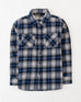 Boys Navy Color Flannel Long Sleeve Check Causal Shirt