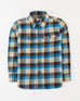 Boys Blue Color Flannel Long Sleeve Check Causal Shirt