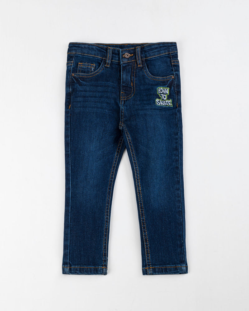 Baby Boy Dark Blue Color Slim Fit Denim - Engine - Buy Now