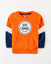 Boys Orange Color Terry Fashion Sweatshirt