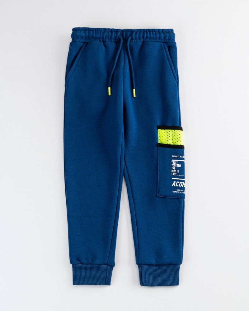 Baby Boys Navy Color Fleece Jogger Trouser - Engine - Buy Now