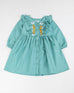 Baby Girl Sea Green Color Dress Woven Top