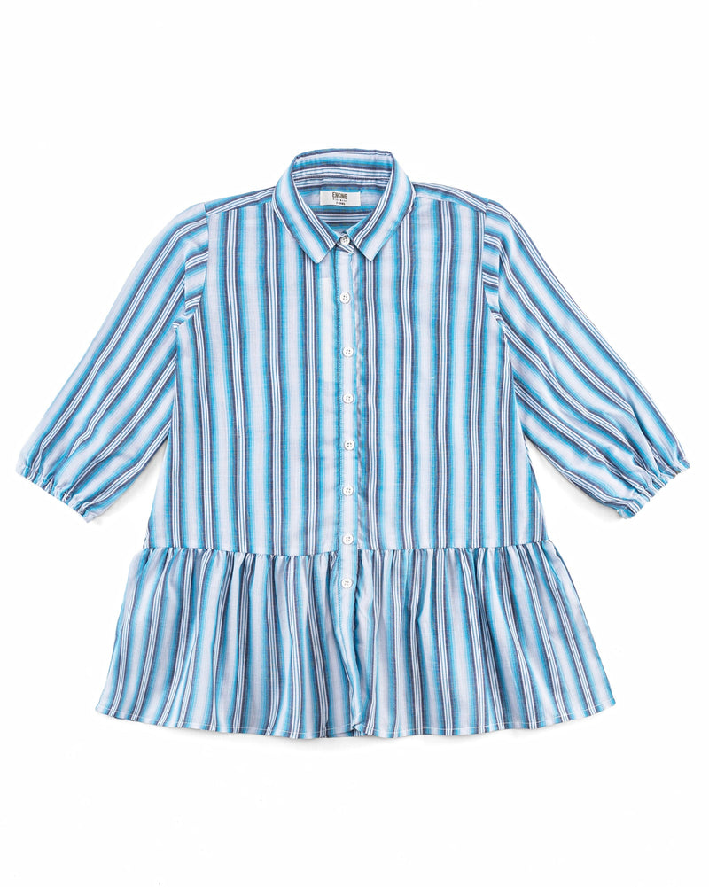 Girls Striped Lower Panel Dress - Engine - Buy Now