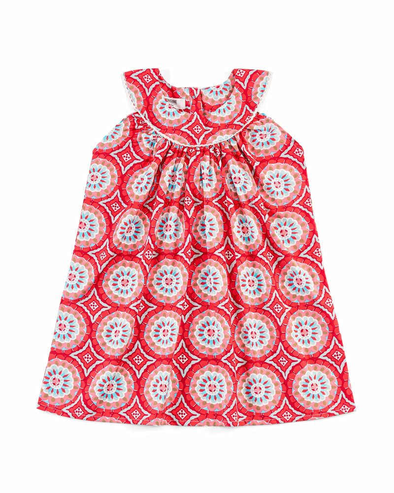 Girls Flared Printed Dress - Engine - Buy Now